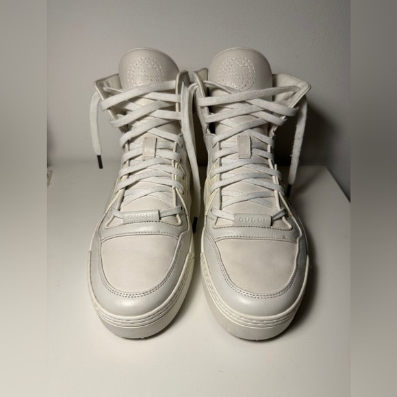 Gucci High Top "Great White" (US11) Leather Sneakers - Picture 1 of 15